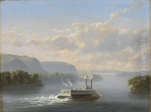 Steamwheeler on the Upper Mississippi by Ferdinand Richardt