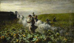 The Pumpkin Harvest by Giovanni Segantini