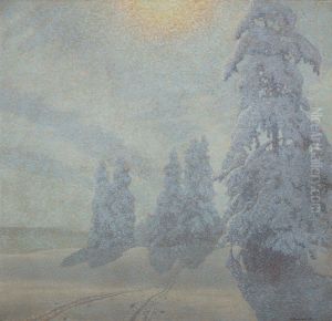Winter Landscape by Gustaf Fjaestad