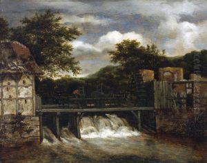 Les deux moulins by Jacob Van Ruisdael