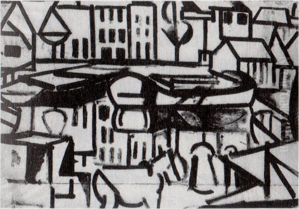 Cityscape with Boat (Leiden) - view 1