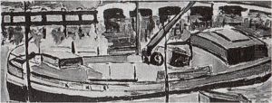 Boat in a Canal by Theo van Doesburg