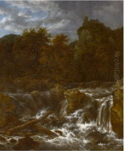 Waterfall by Jacob Van Ruisdael