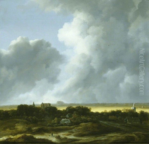 'Le coup de soleil'  or 'Fantasy View of Alkmaar', but shows the church of Haarlem with ruins in the foreground - view 1