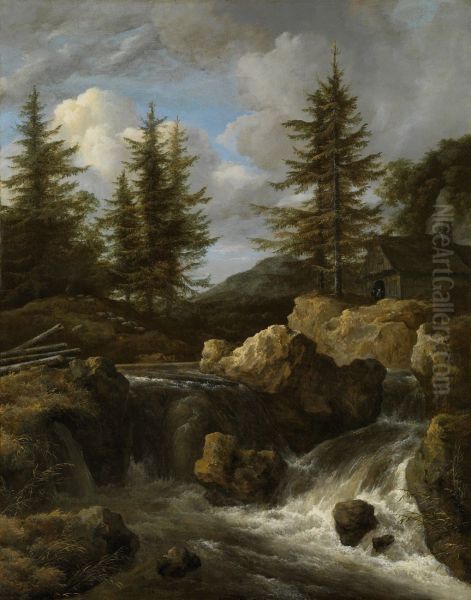 A Waterfall in a Rocky Landscape' - view 1