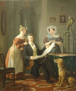 The Surgeon with Wife and Daughter by Martinus Rorbye