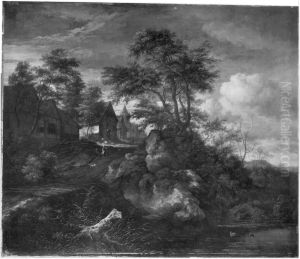 Landschaft mit Schloss Bentheim by Jacob Van Ruisdael
