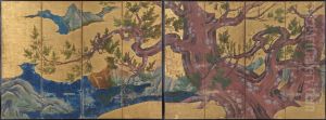 Cypress Trees by Kano Eitoku