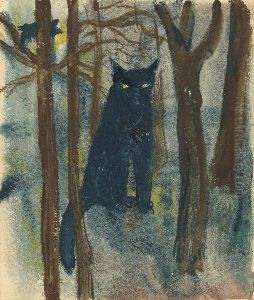 Nachtlich (katze Im Wald). Park by Pol Cassel