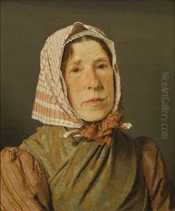 Portrait of old Peasant Woman by Christen Kobke