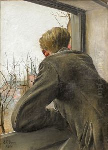 Sonnen Ole kigger ud af vinduet by Laurits Andersen Ring