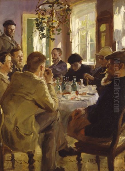 Artists' luncheon at Brondum's Hotel - view 1
