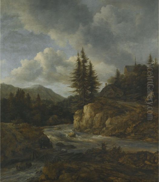 Mountainous landscape with a torrent - view 1