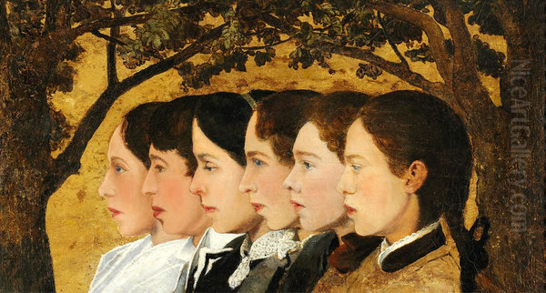 Six portraits of potter Herman A. Kahler's children - view 1