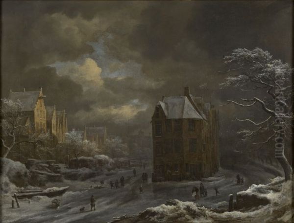 Winter View of the Hekelveld in Amsterdam - view 1