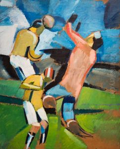 Football Players. Sofus Heads. by Harald Giersing