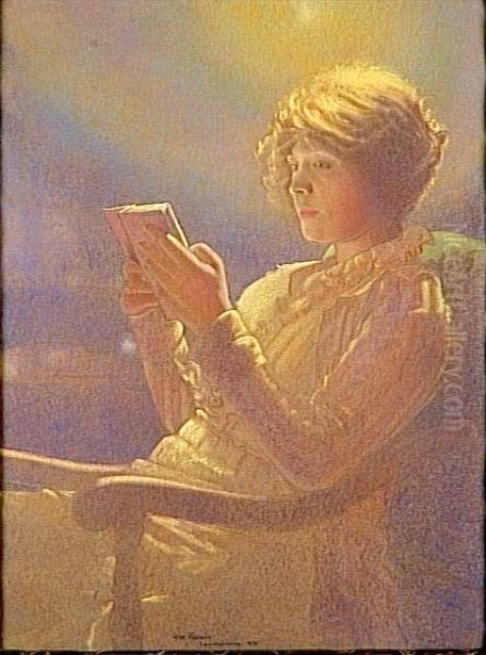 Woman reading - view 1