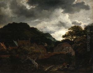 , Village near a Wooded Slope by Jacob Van Ruisdael
