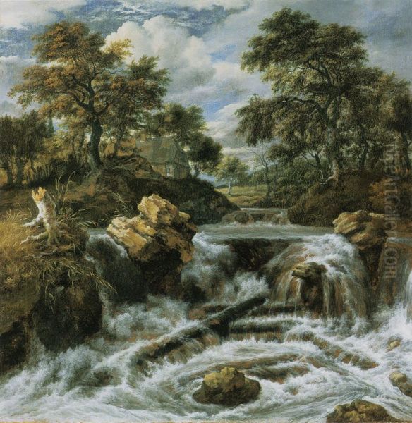 Wooded landscape with a water fall - view 1
