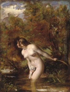 The Bather 'At the Doubtful Breeze Alarmed', replica by William Etty