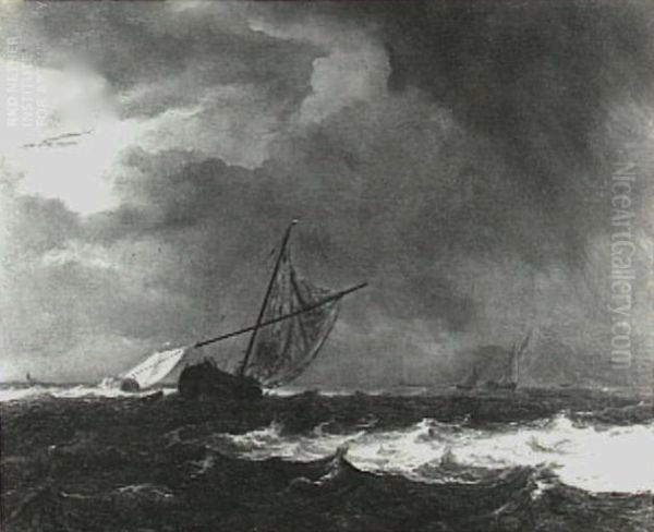Scheepvaart bij harde wind - view 1