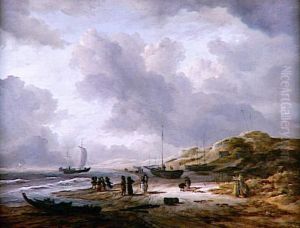 La plage et les dunes de Scheveningen by Jacob Van Ruisdael