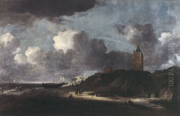 Beach scene, possibly near Egmond - view 1