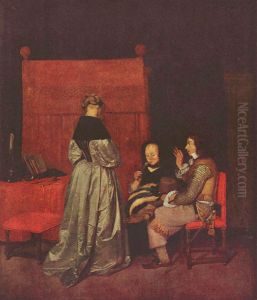 The Paternal Admonition'. by Gerard Ter Borch