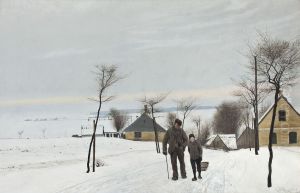 Foggy winter day in Vindero by Laurits Andersen Ring