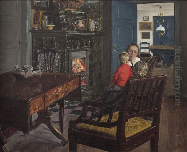 Kunstnerens hustru og born - view 1
