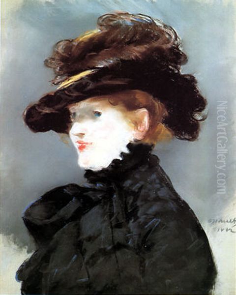 Mery Laurent au chapeau noir - view 1