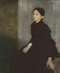 Ung pige by Vilhelm Hammershoi