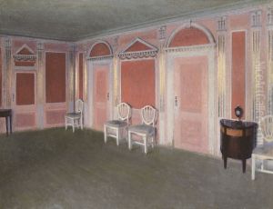 Interior in Louis Seize style. From the artist's home. Rahbeks Alle by Vilhelm Hammershoi
