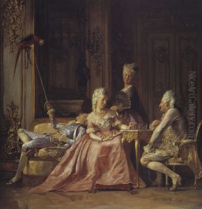 A scenery from the court of King Christian VII of Denmark