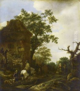 Travellers near a Village by Isaac Van Ostade