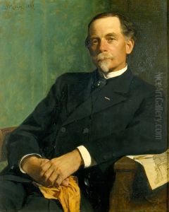 Architect, Professor F. Meldahl sitting