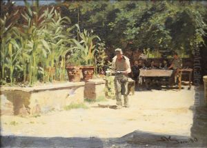 Haven i Albergo del Liri Sora by Peder Severin Kroyer
