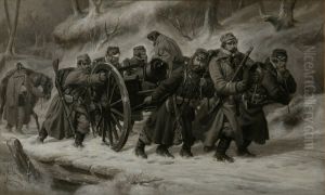 Tilbagetoget fra Dannevirke 1864 by Niels Simonsen