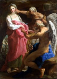Time orders Old Age to destroy Beauty. by Pompeo Batoni