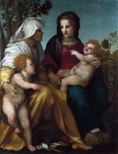 The Madonna and Child, Saint Elizabeth and the Baptist by Andrea Del Sarto