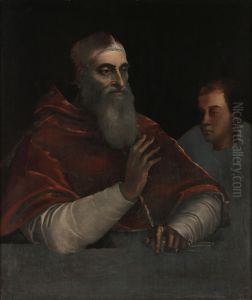Ritratto di Paolo III con un nipote by Sebastiano Del Piombo