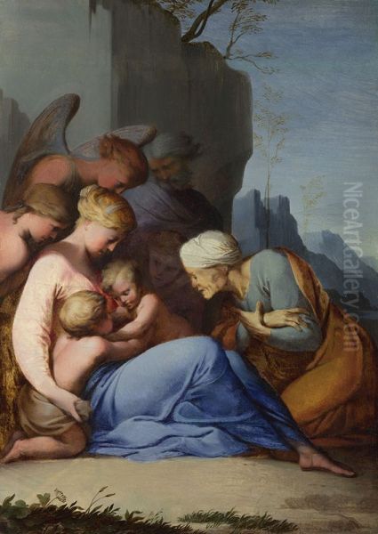 The Holy Family with Saints and Angels - view 1