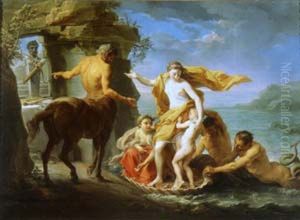 Teti affida Achille al centauro Chirone