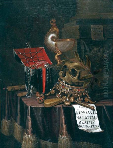 Vanitas Still Life with a Crowned Skull - view 1