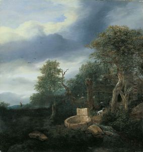 Landscape with a Well by Jacob Van Ruisdael