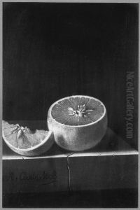 A Sliced Orange on a Stone Plinth A Sliced Orange on a Stone Plinth