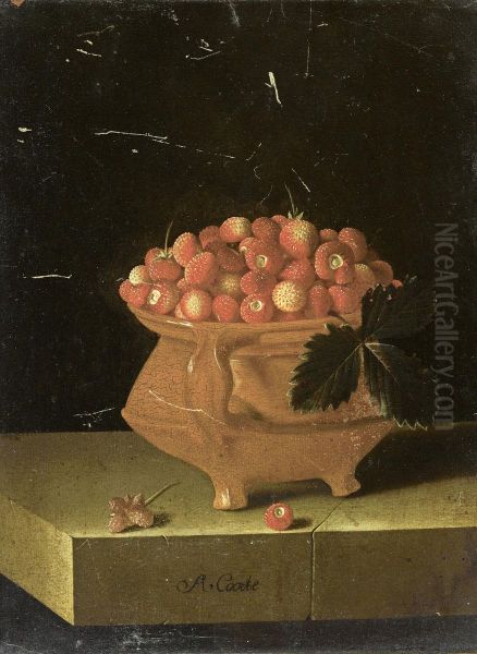 Still life with a bowl of strawberries - view 1