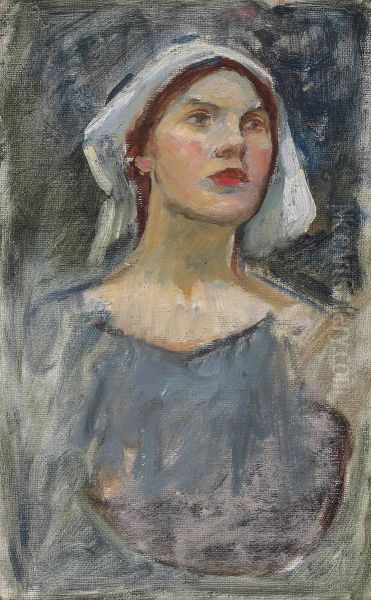 Head study for 'The Enchanted Garden' - view 1