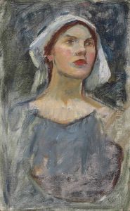 Head study for 'The Enchanted Garden'