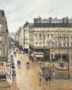 Rue Saint-Honore in the Afternoon. Effect of Rain by Camille Pissarro